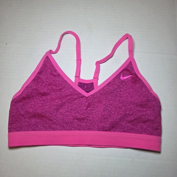 Nike Pink Sports Bra Sz M - Picture 1 of 8